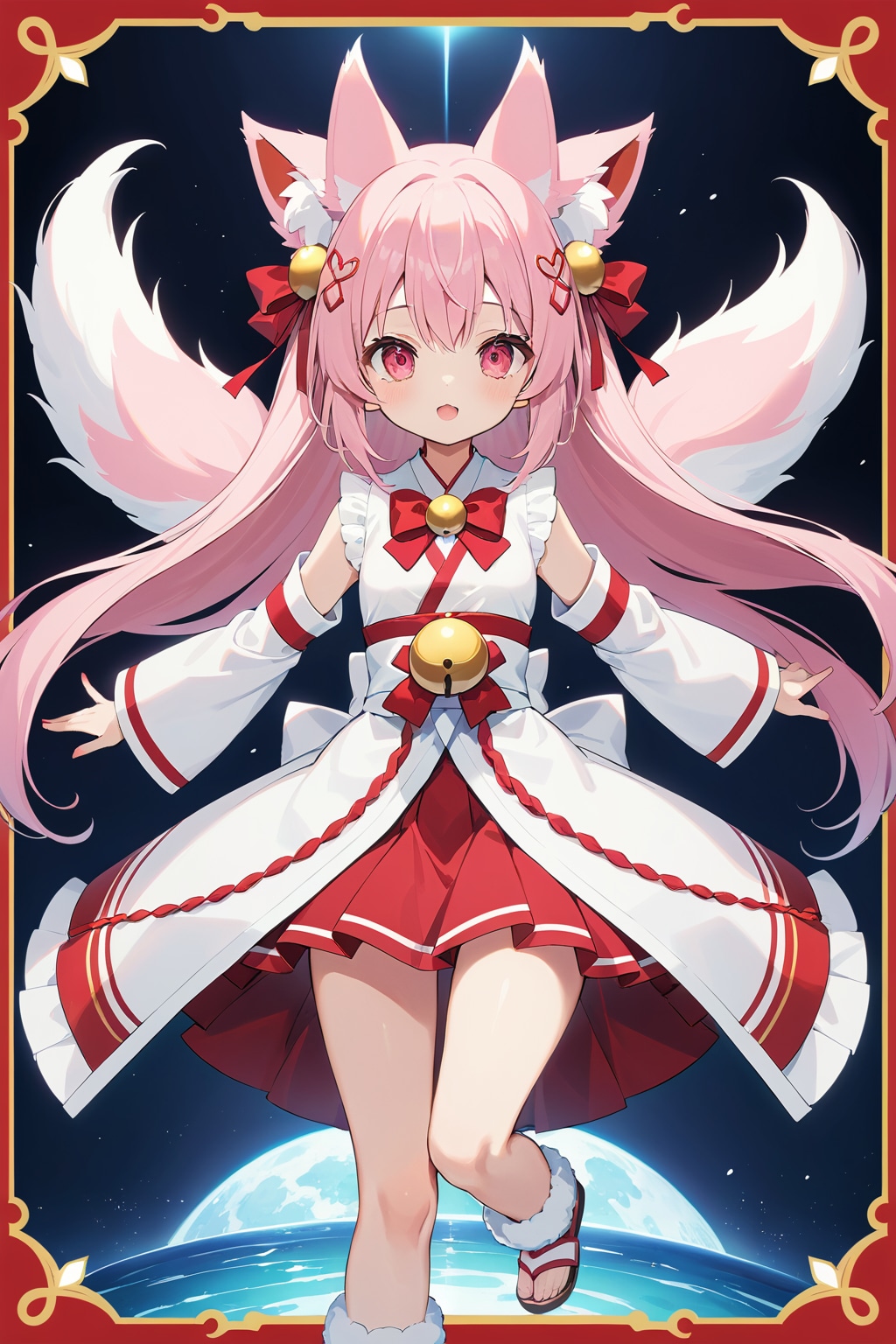 今日の狐耳娘　まーくだうん　えめらるど