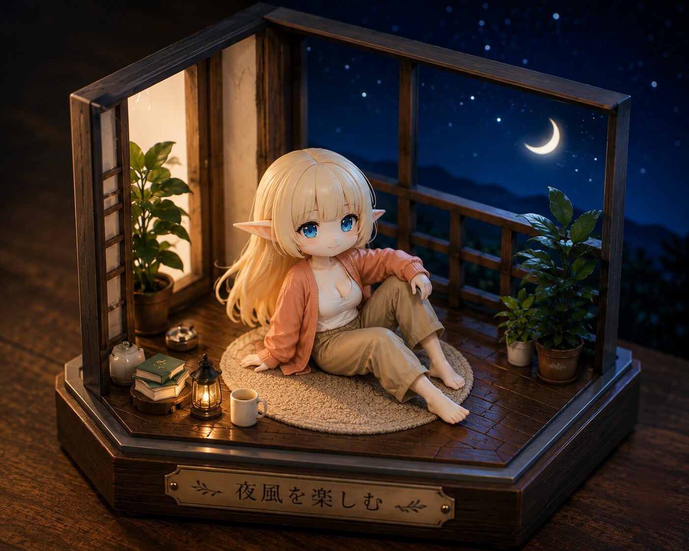 夜風を楽しむ