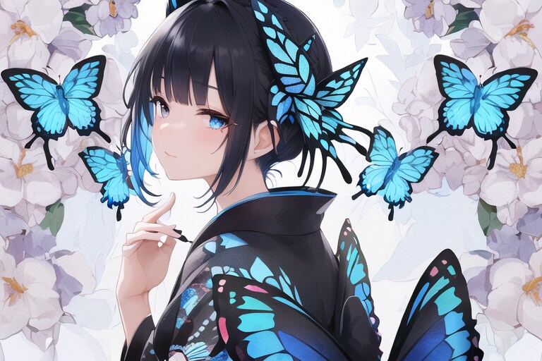 振りむき着物少女②