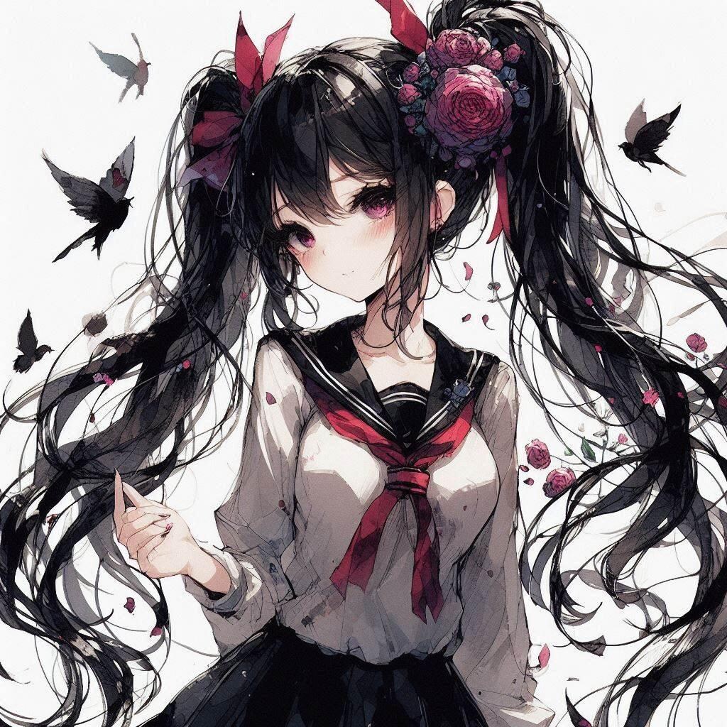 ツインテールの中学生