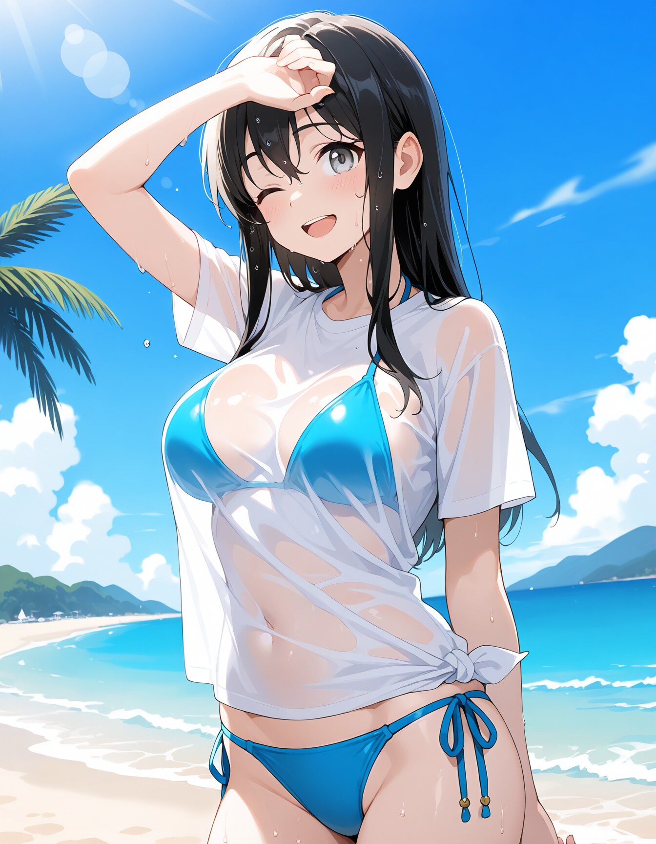 ふぃ〜濡れた〜💦