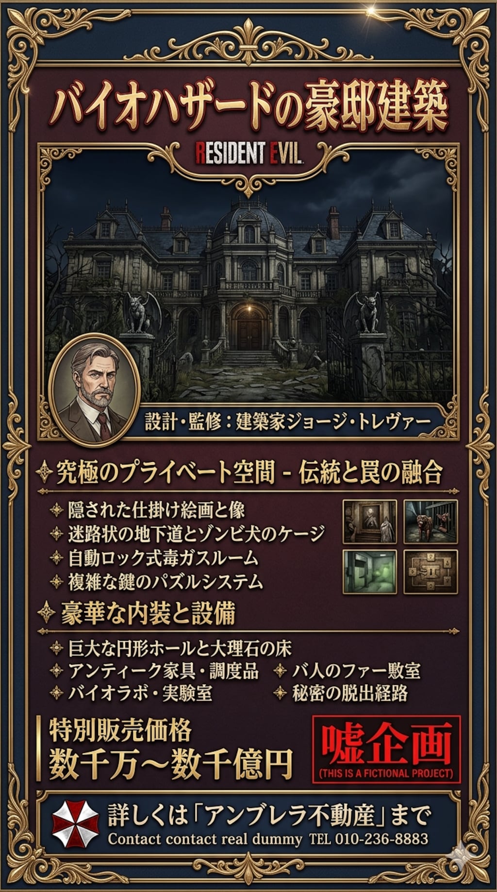 バイオハザード豪邸建築　ジョージトレヴァー制作