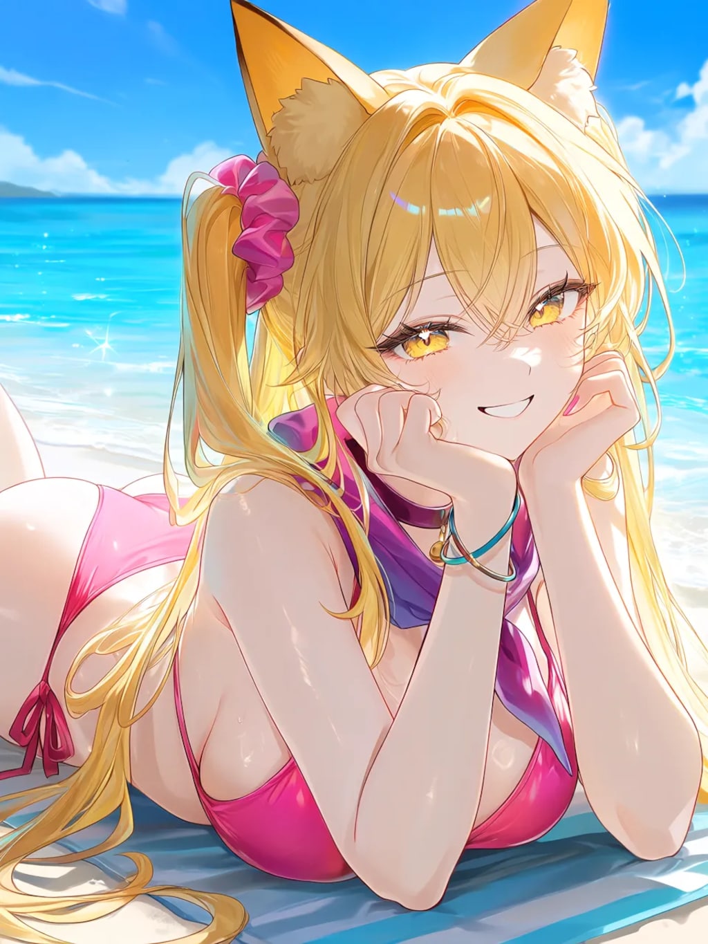 ミラさん　ピンクビキニ