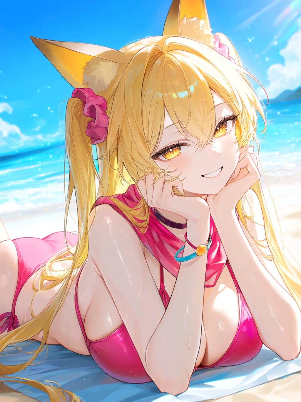 ミラさん　ピンクビキニ