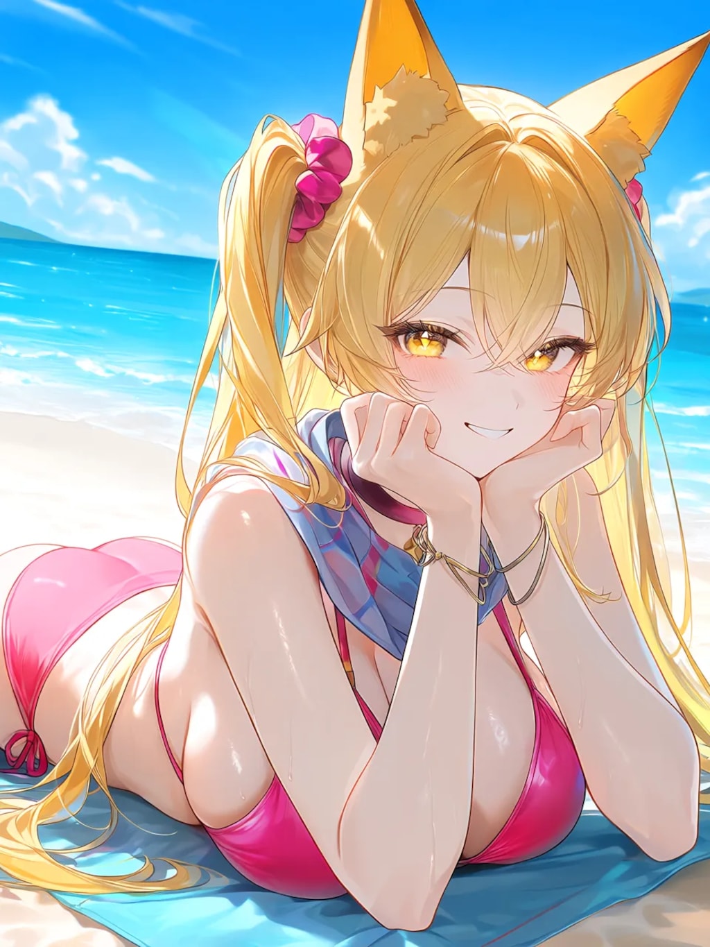 ミラさん　ピンクビキニ