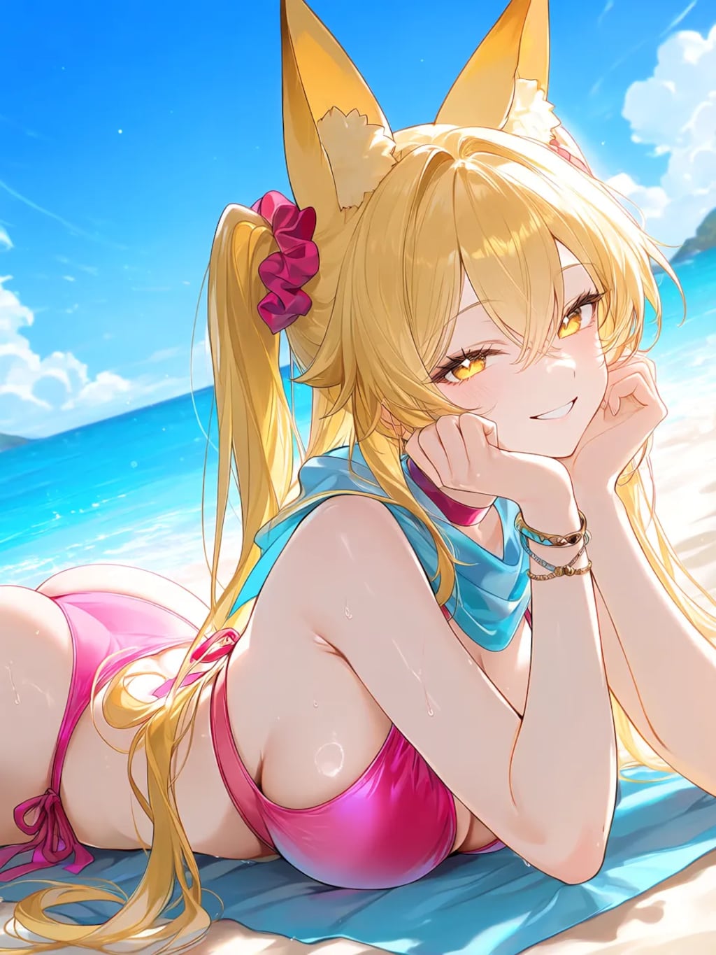 ミラさん　ピンクビキニ