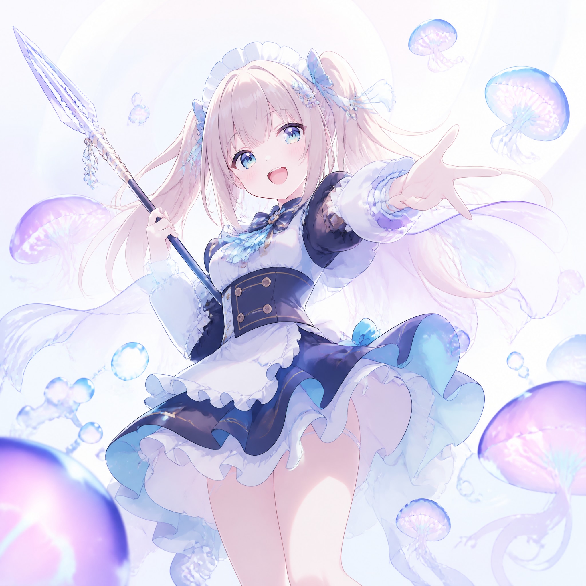 クラゲのように舞い蜂のように槍を刺すメイドアイドル（１）３時のアイドル　GPTimages2.0 | の人気AIイラスト・グラビア