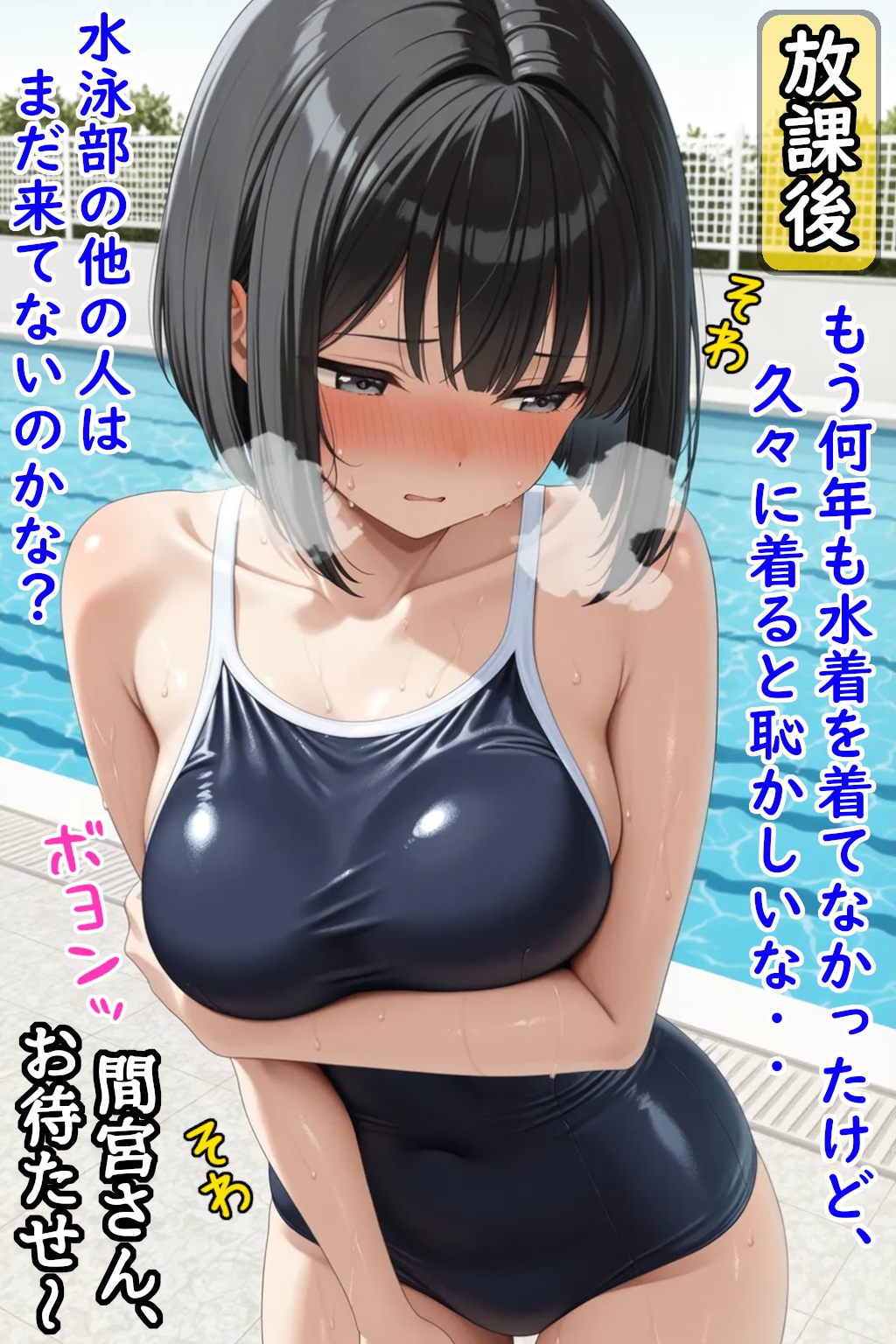 巨乳J〇は水泳部のオヤジ顧問にセクハラされる④