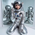 銀色宇宙服の美少女3 3枚目