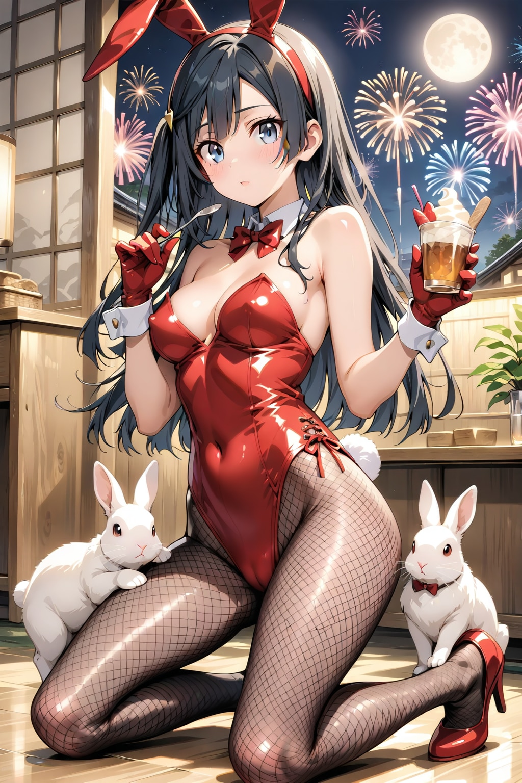 バニーガール衣装のせっつー
