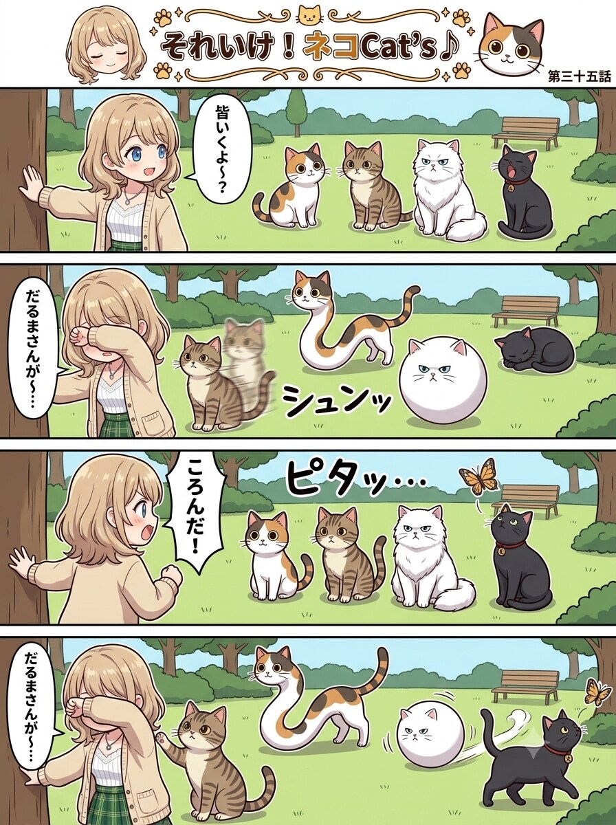 【35話】それいけ！ネコCat's♪(４コマ漫画)