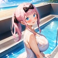 藤原千花 白スク 4枚目