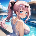 藤原千花 白スク 5枚目