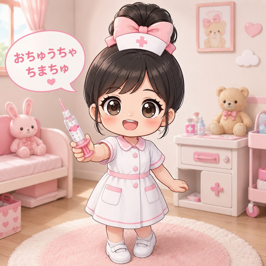 看護師ごっこ（ちびちゃん）