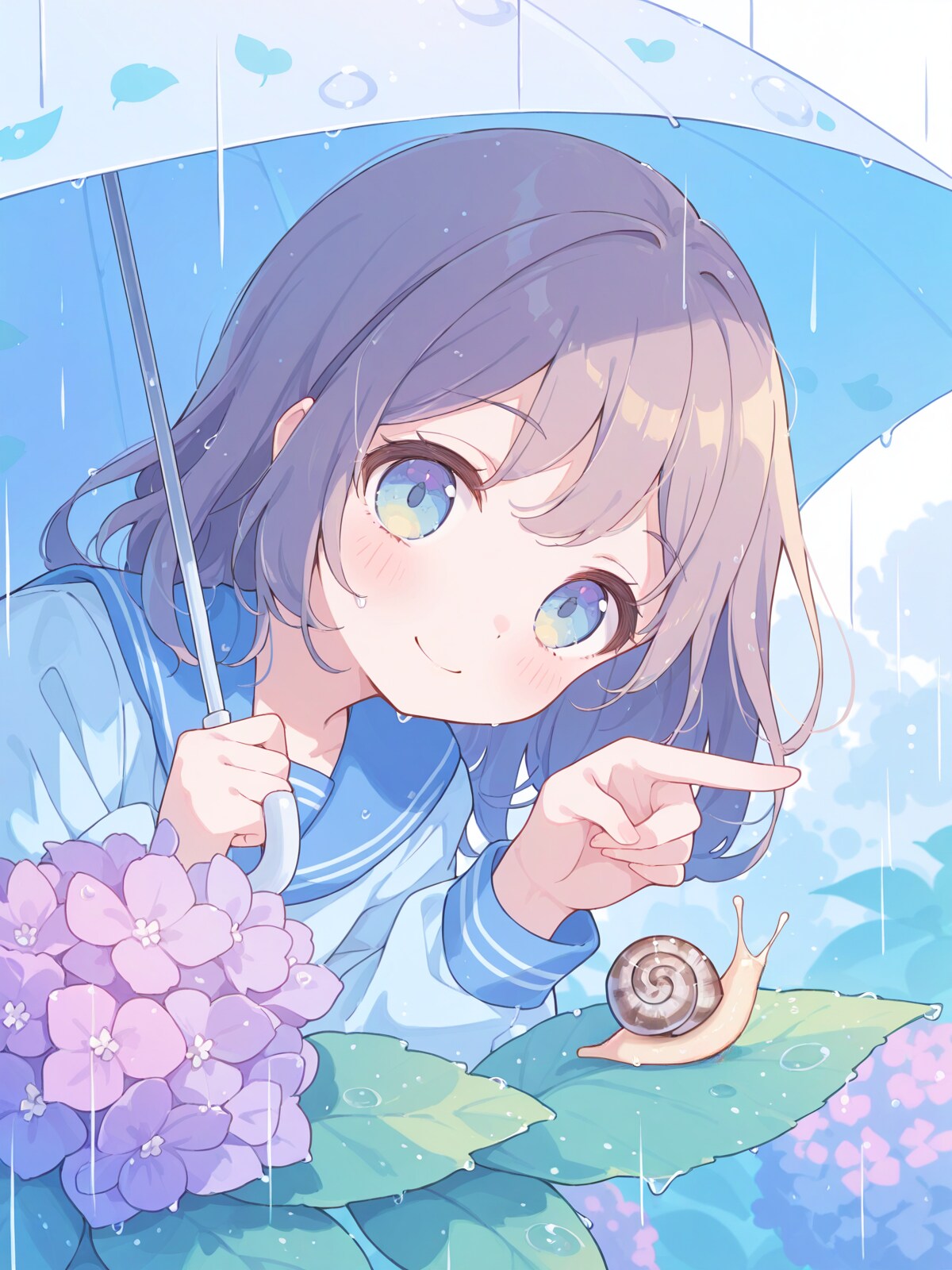 梅雨の紫陽花とかたつむり | の人気AIイラスト・グラビア