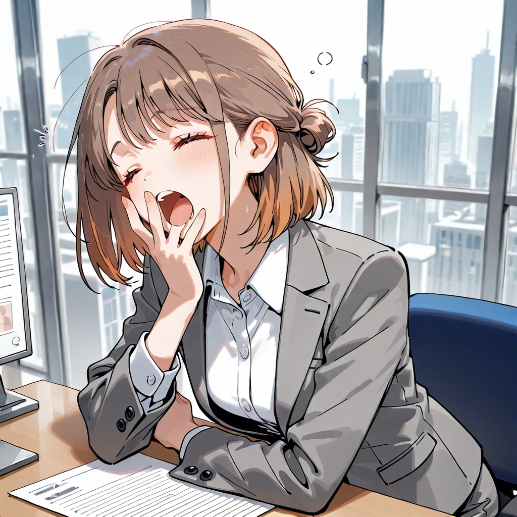 あの子も眠気とたたかっていた | の人気AIイラスト・グラビア