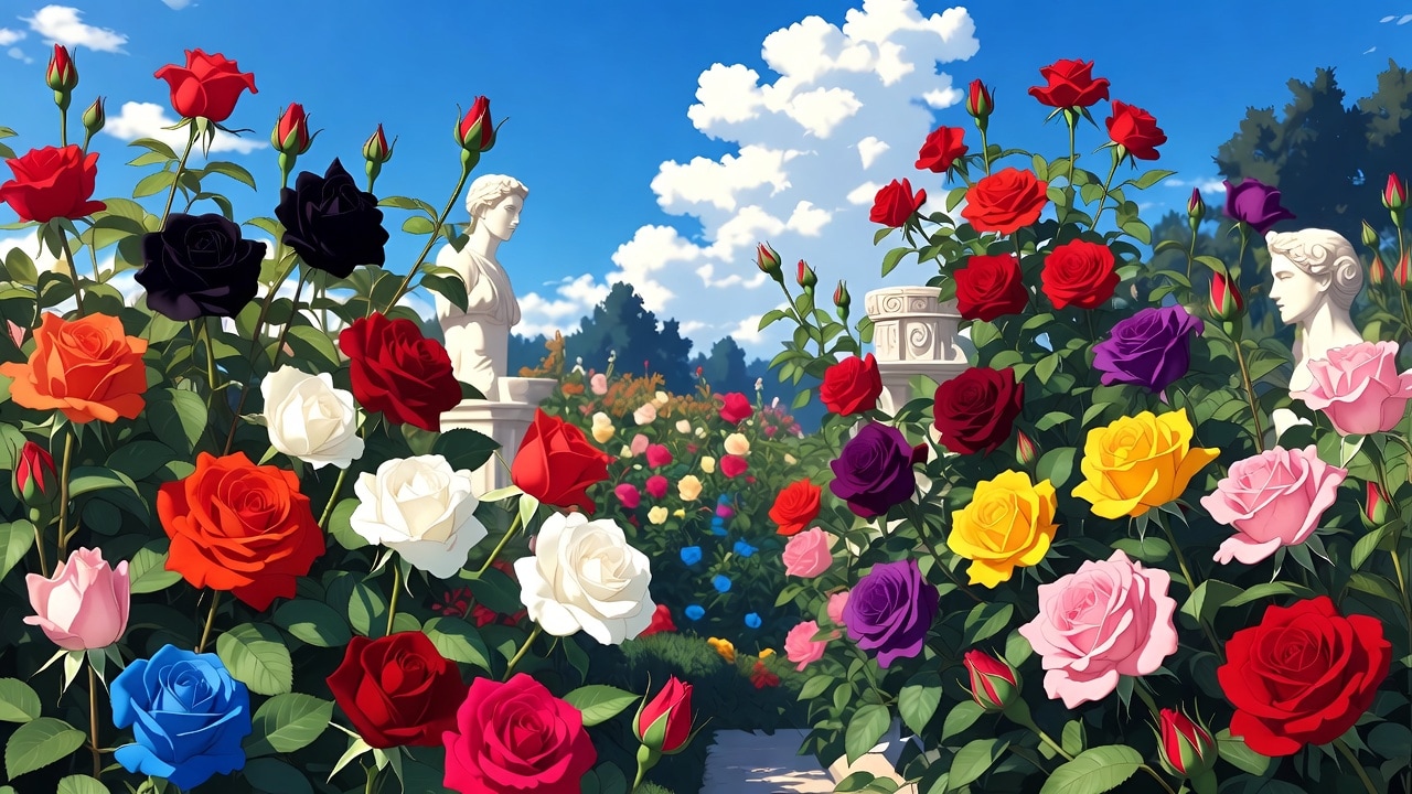 薔薇園 | の人気AIイラスト・グラビア