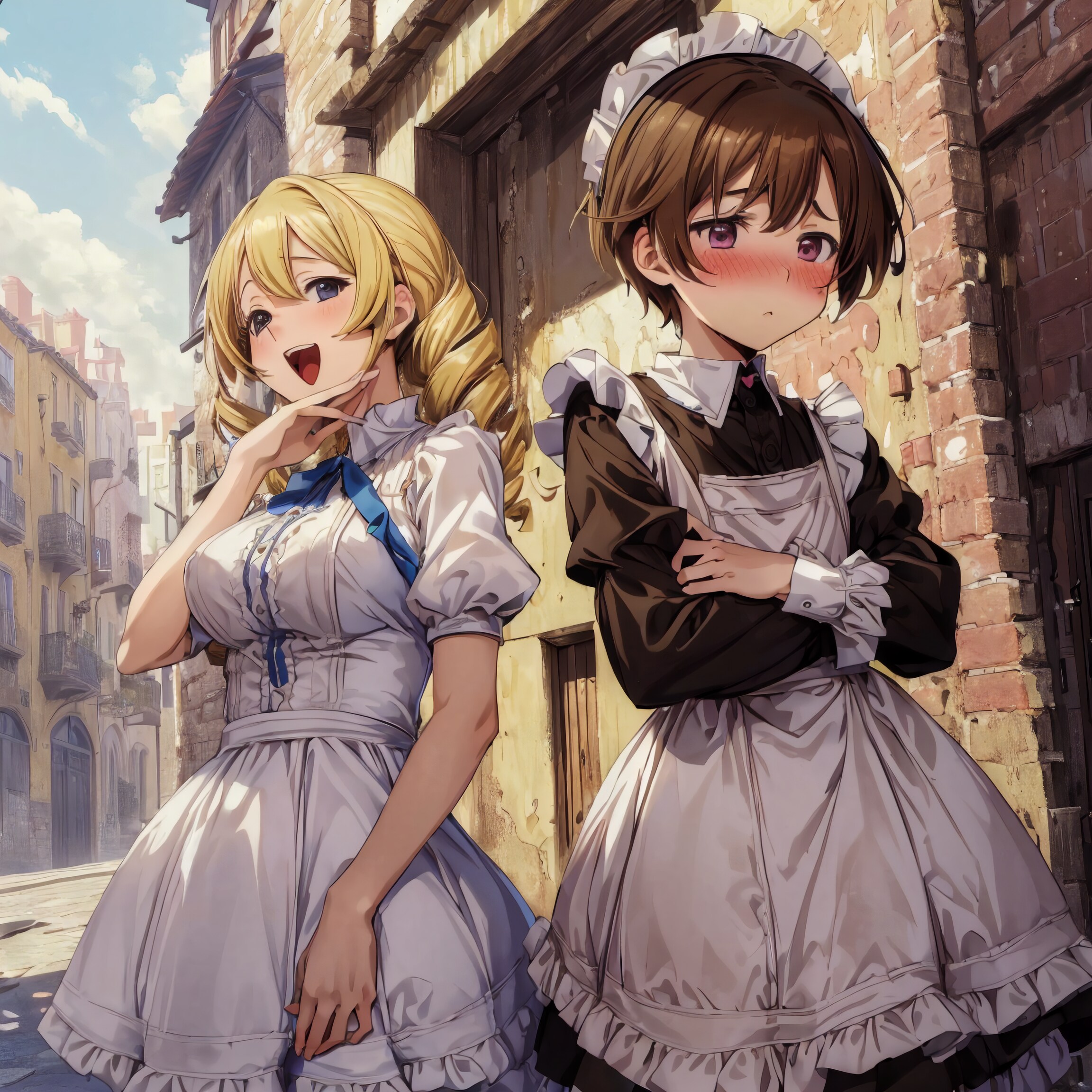 女装ショタメイドと縦ロールお嬢様