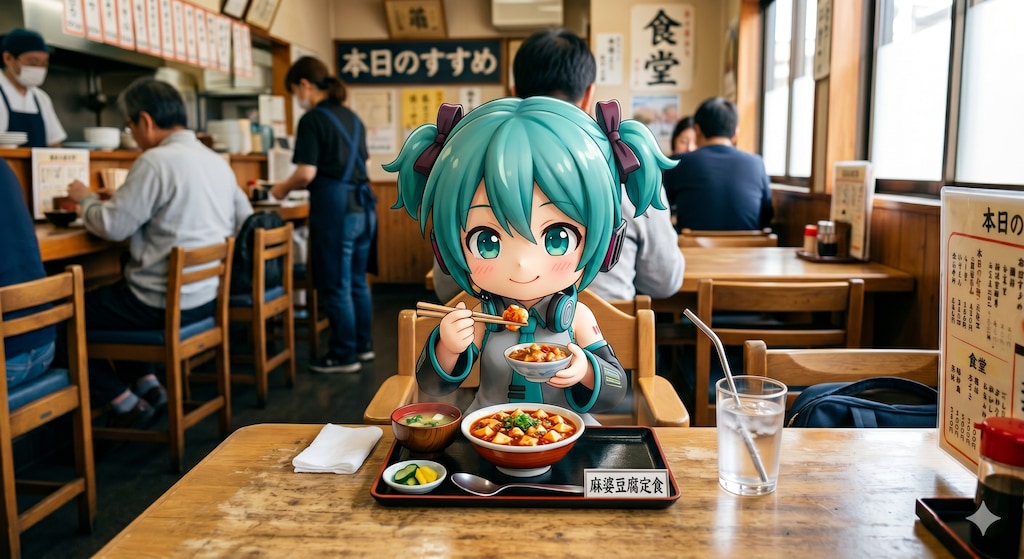 今日のお昼はマーボー豆腐です