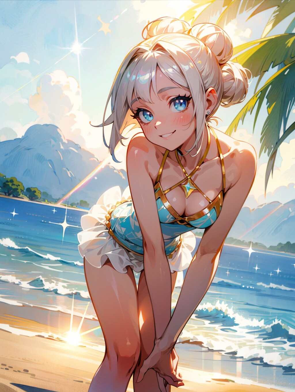 ねぇ一緒に泳ごうよ！