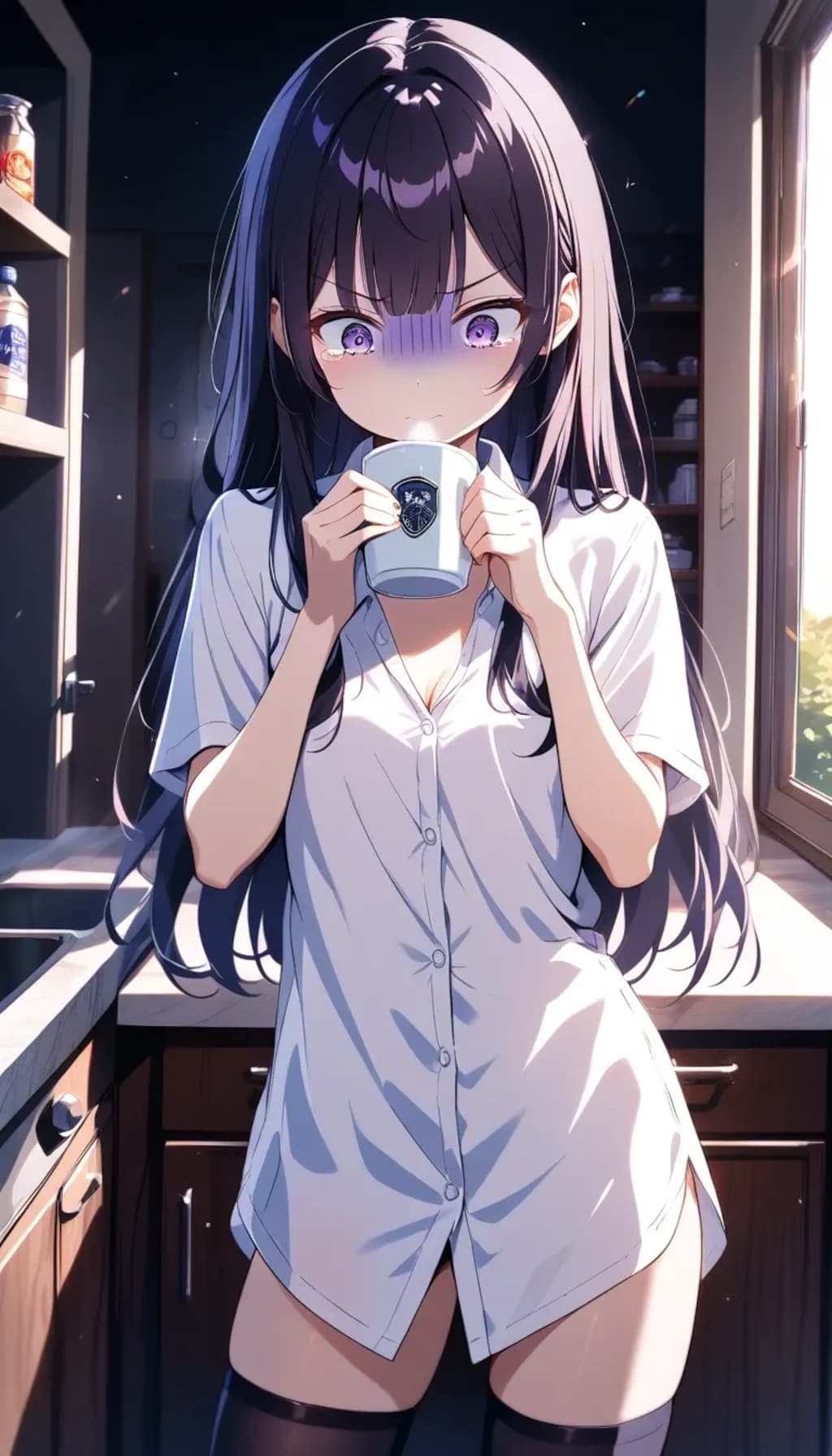 やっちまった朝『コ、コーヒーが……しょっぱい……』カイリ（妹ちゃん）