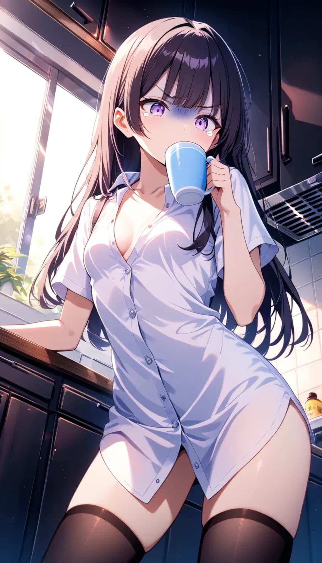 やっちまった朝『コ、コーヒーが……しょっぱい……』カイリ（妹ちゃん）