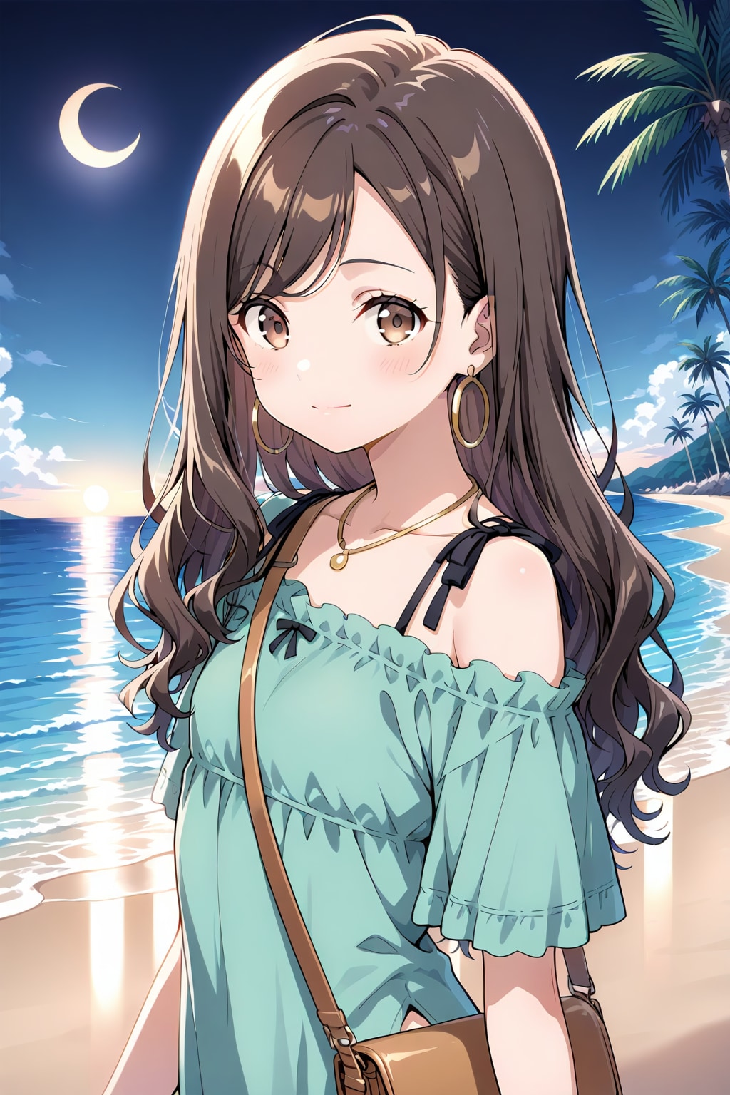 夜の海岸