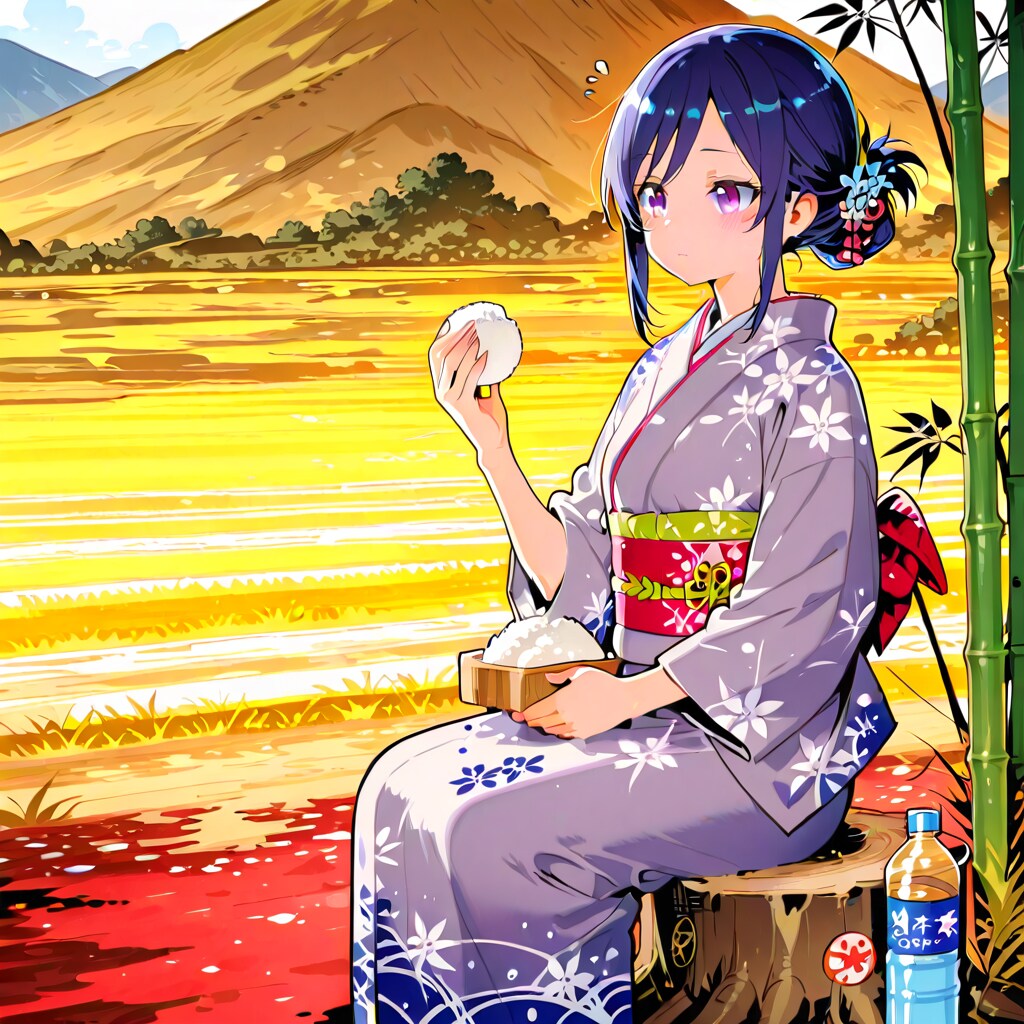 おにぎりと女の子 | の人気AIイラスト・グラビア