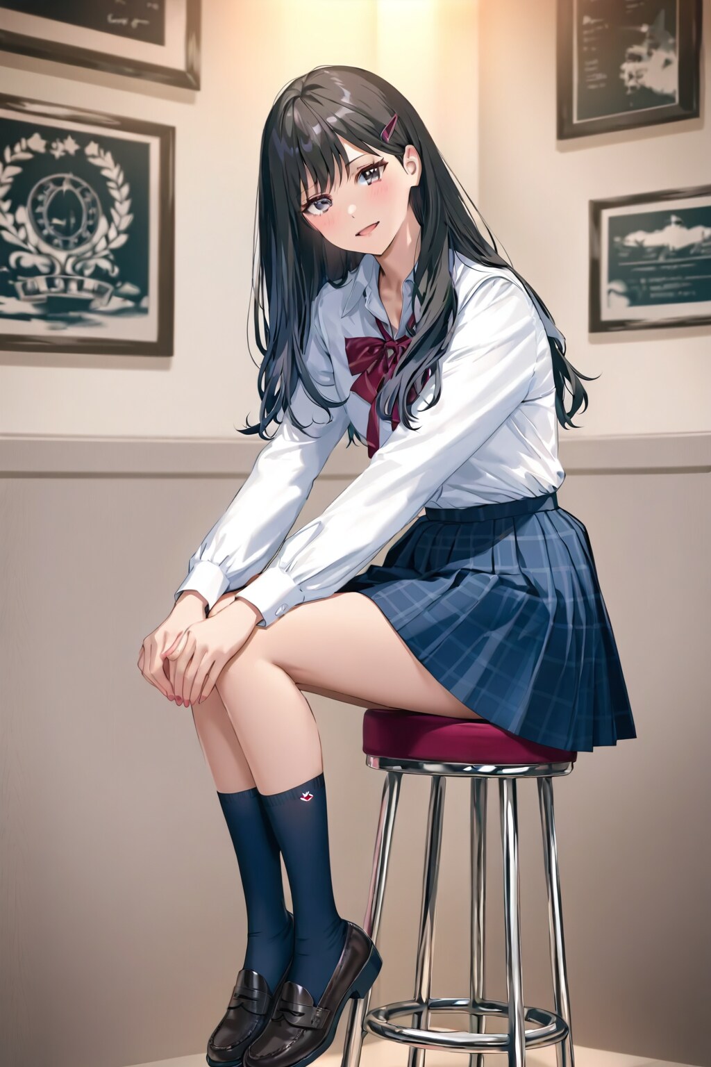 LILACブラウス制服ホテルロビー生成テスト