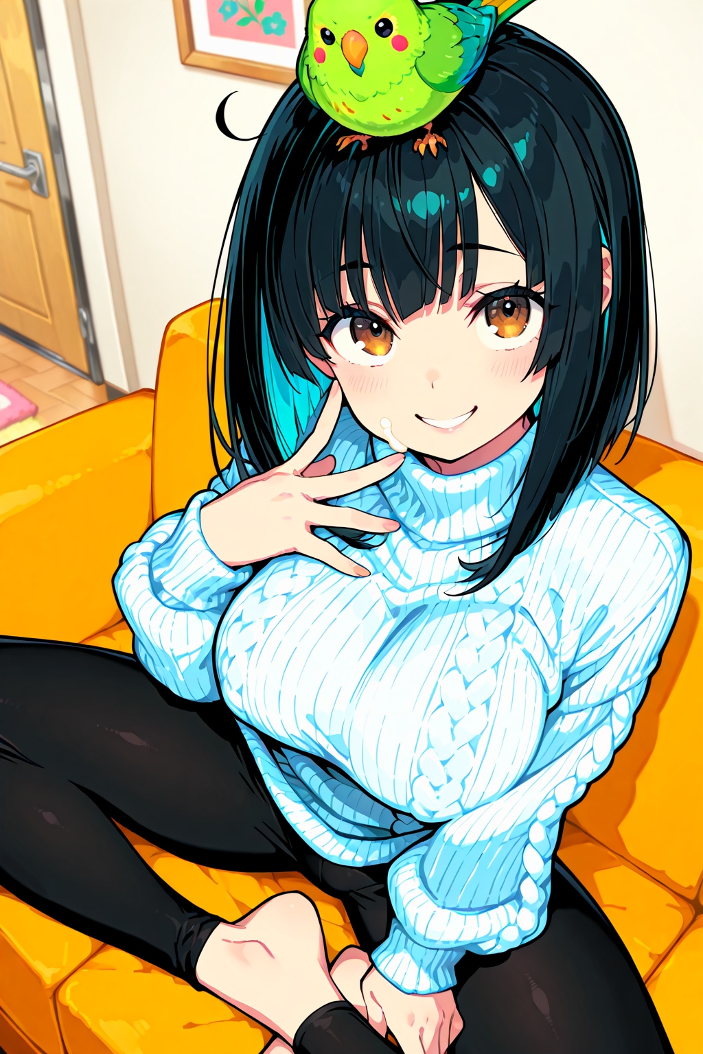 女の子と鳥　その３ | の人気AIイラスト・グラビア