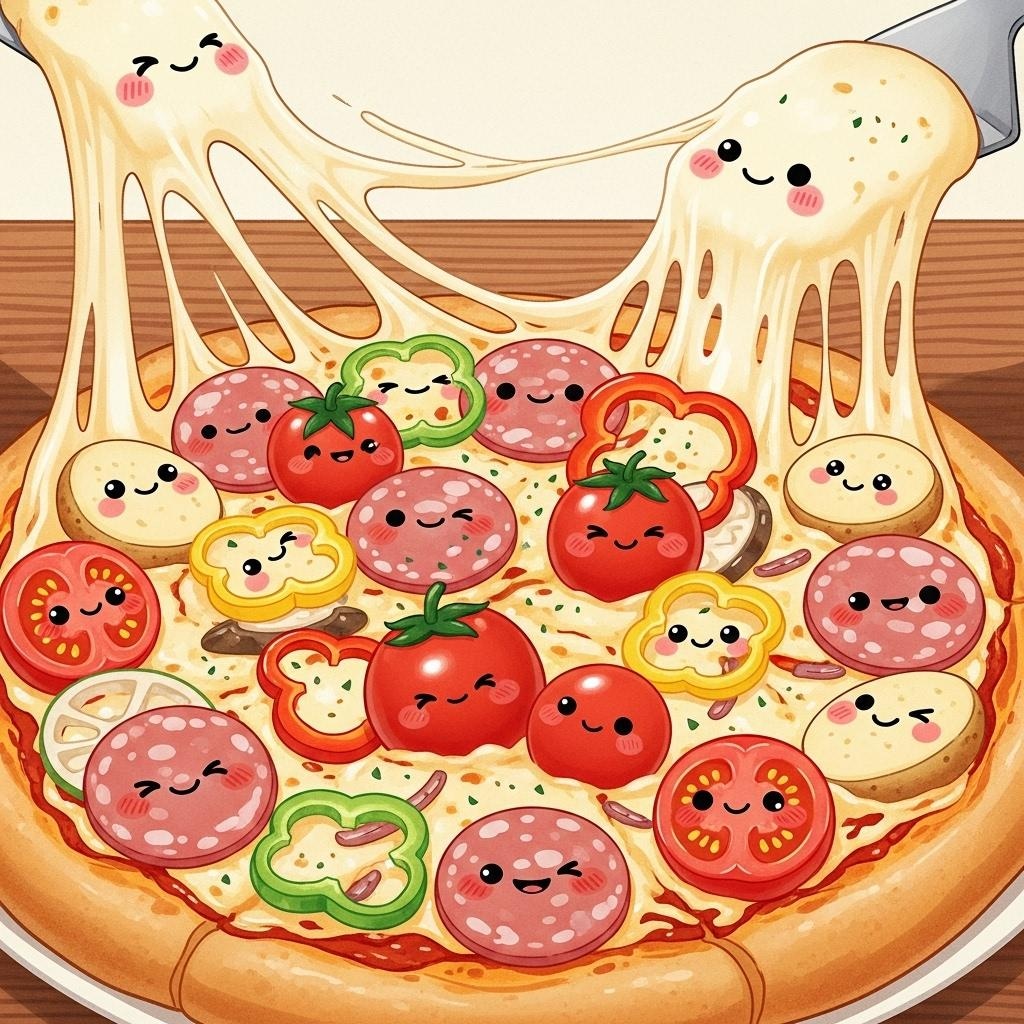 かわいいピザ