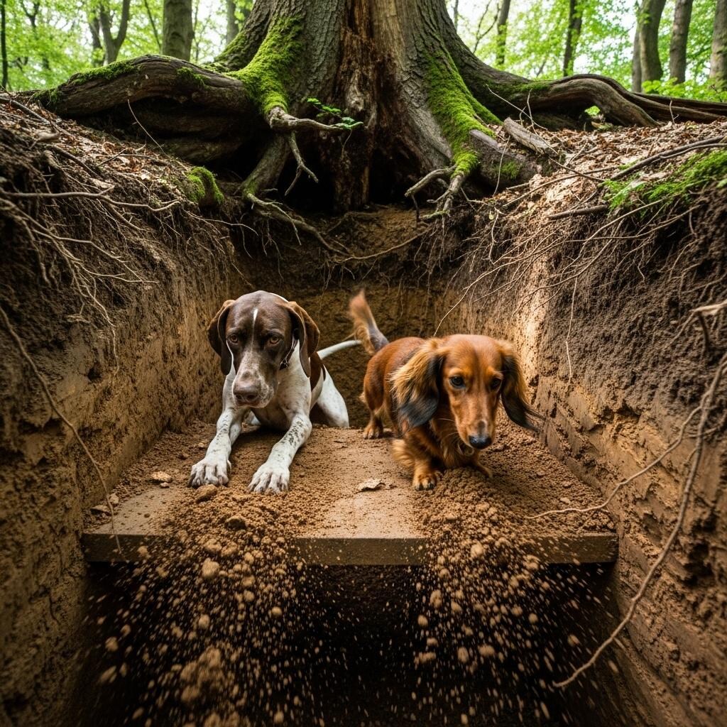 『切り株の隣に秘密のダグアウトを作る』