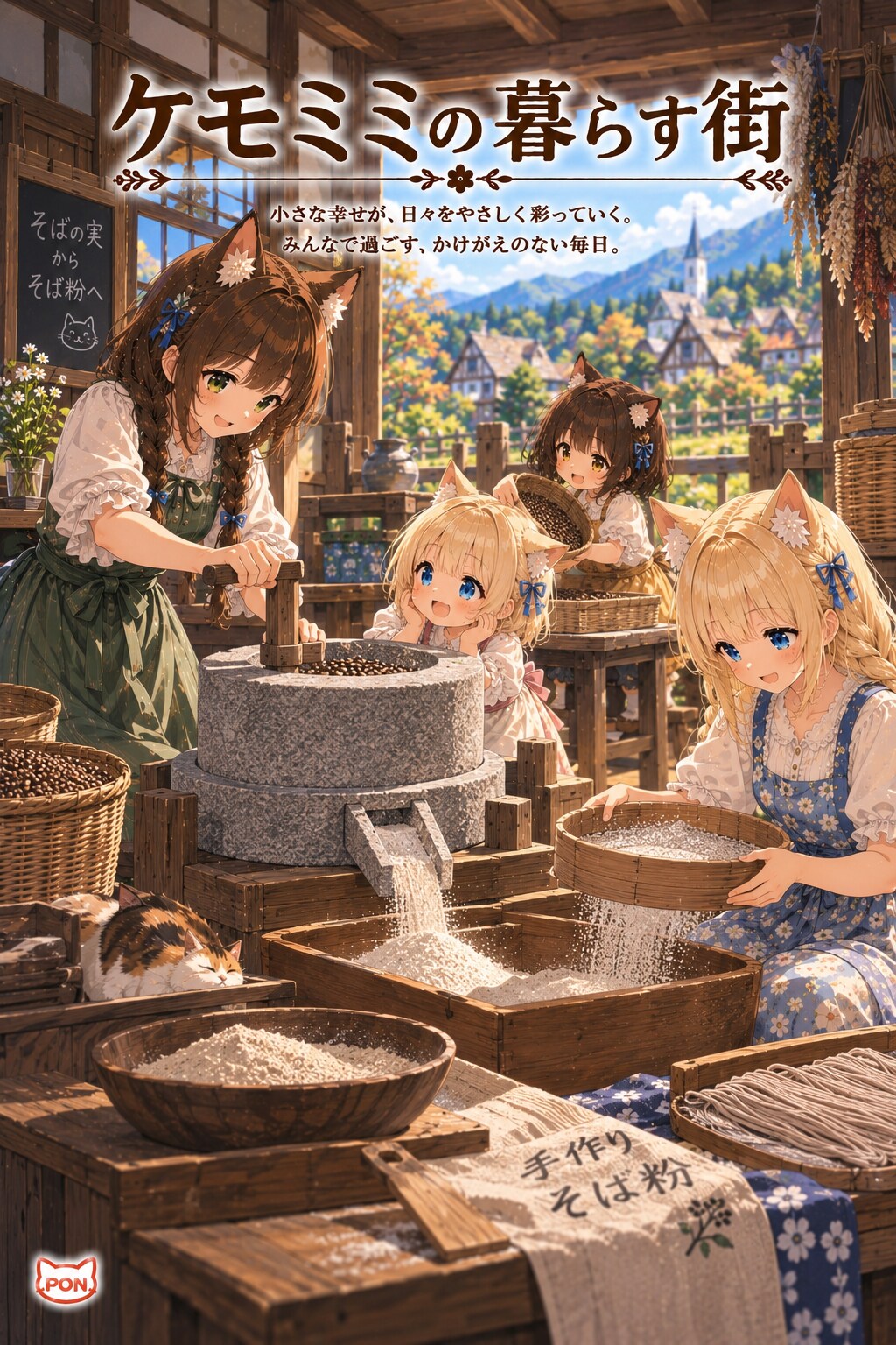 ケモミミの暮らす街 | の人気AIイラスト・グラビア