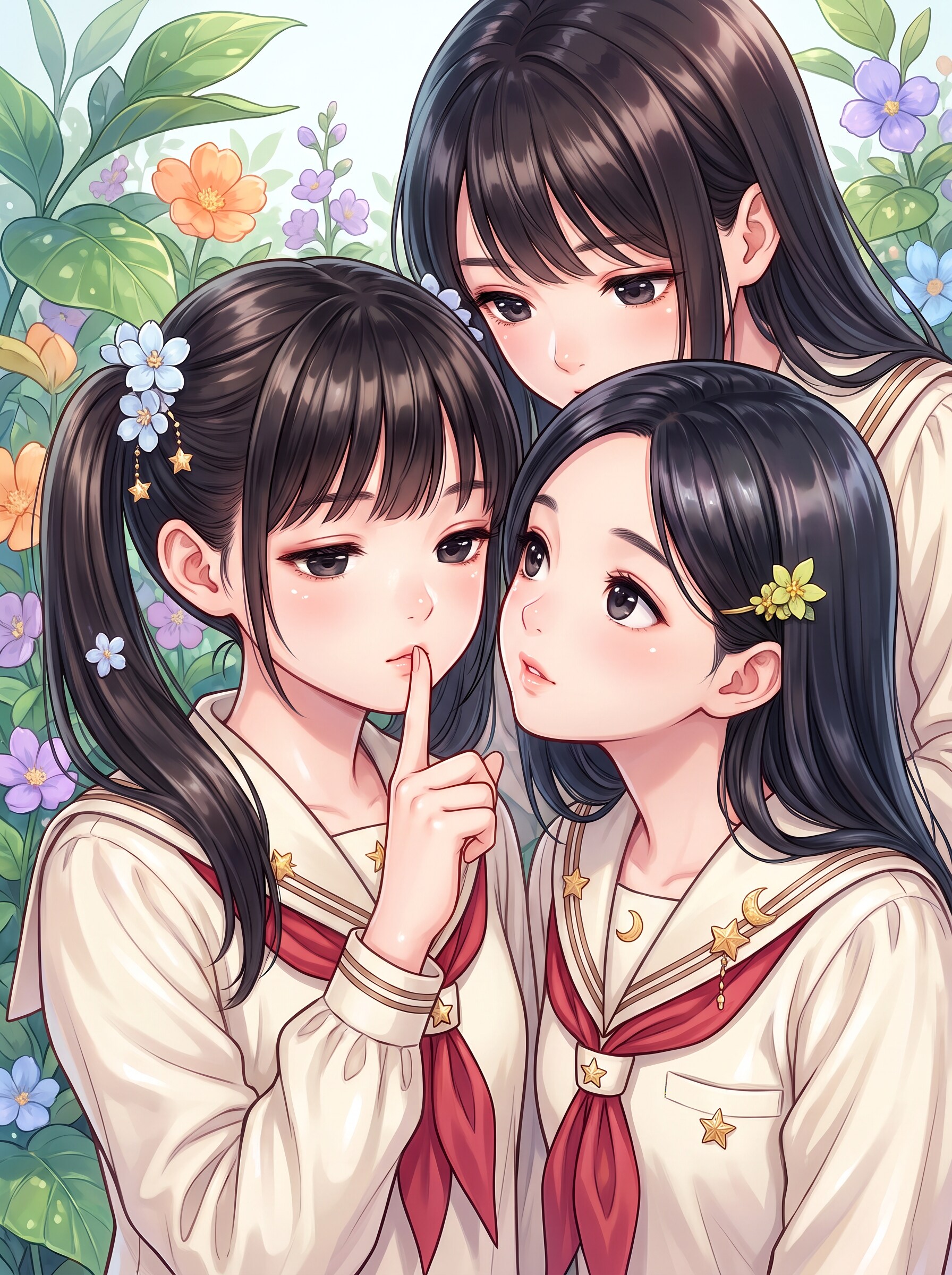 花陰囁語三少女 | の人気AIイラスト・グラビア