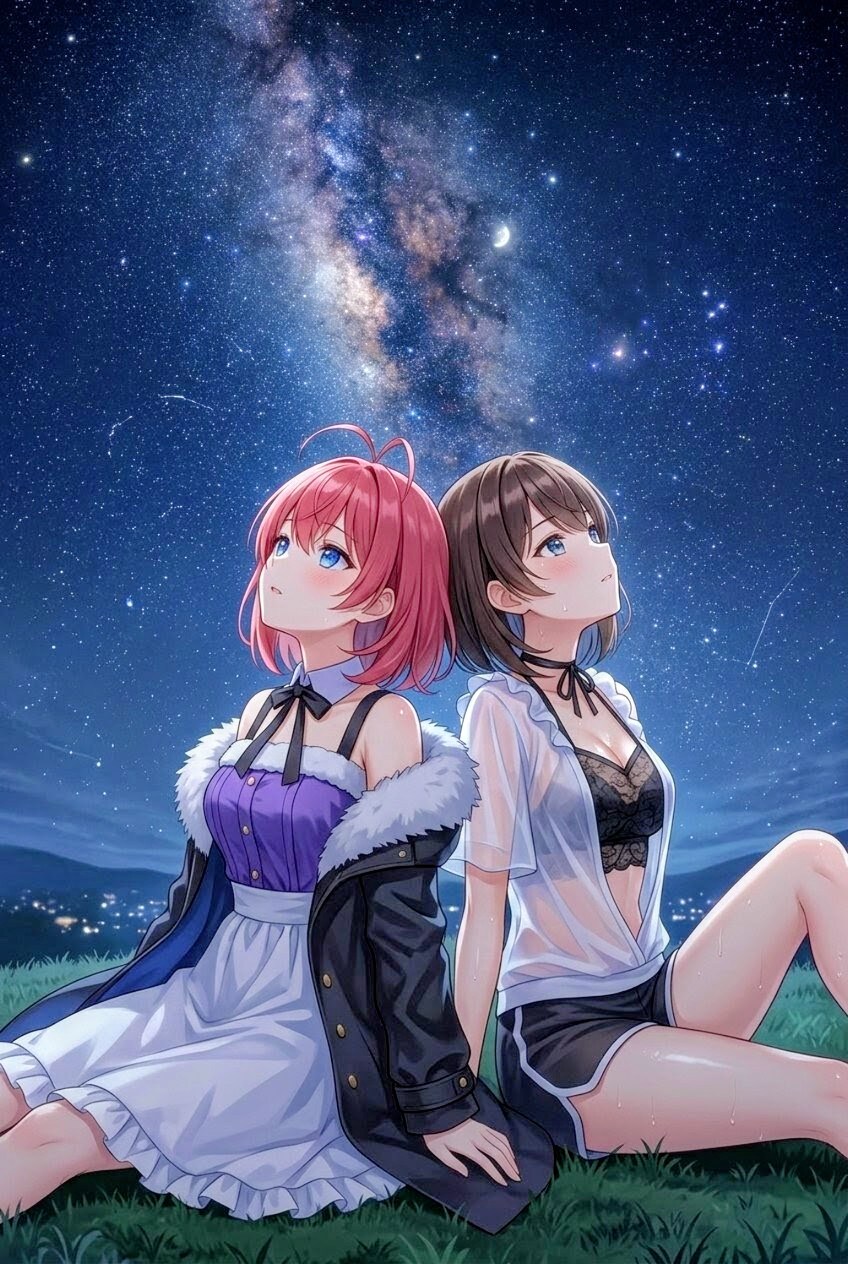 星空の下