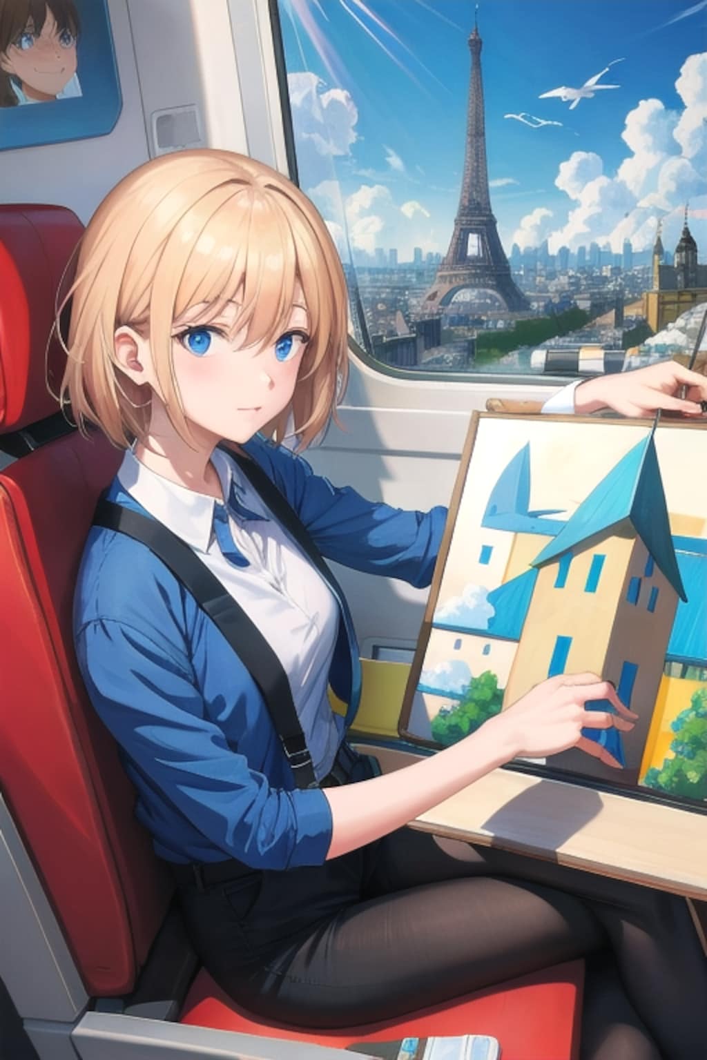 パリからストラスブールへの飛行機の旅は、ナマのキュビスム絵画の展覧会だ