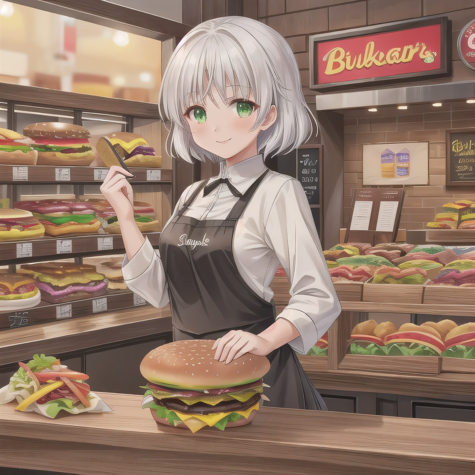 銀髪ボブでクルーの少女３ | の人気AIイラスト・グラビア