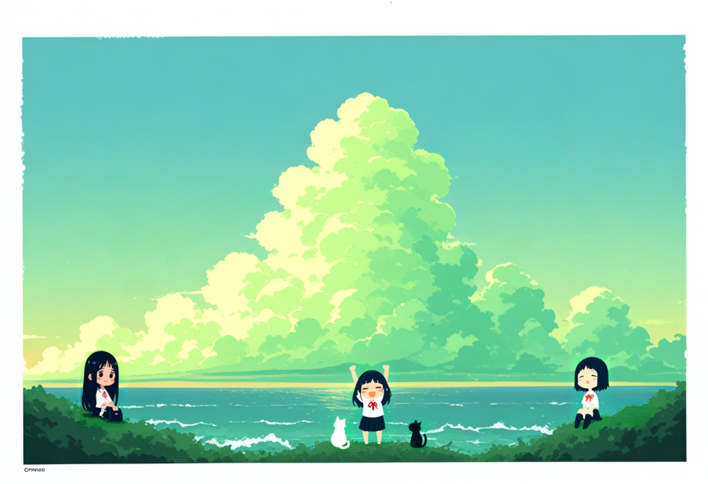 おーい、はやく来なよー、猫いるよー！