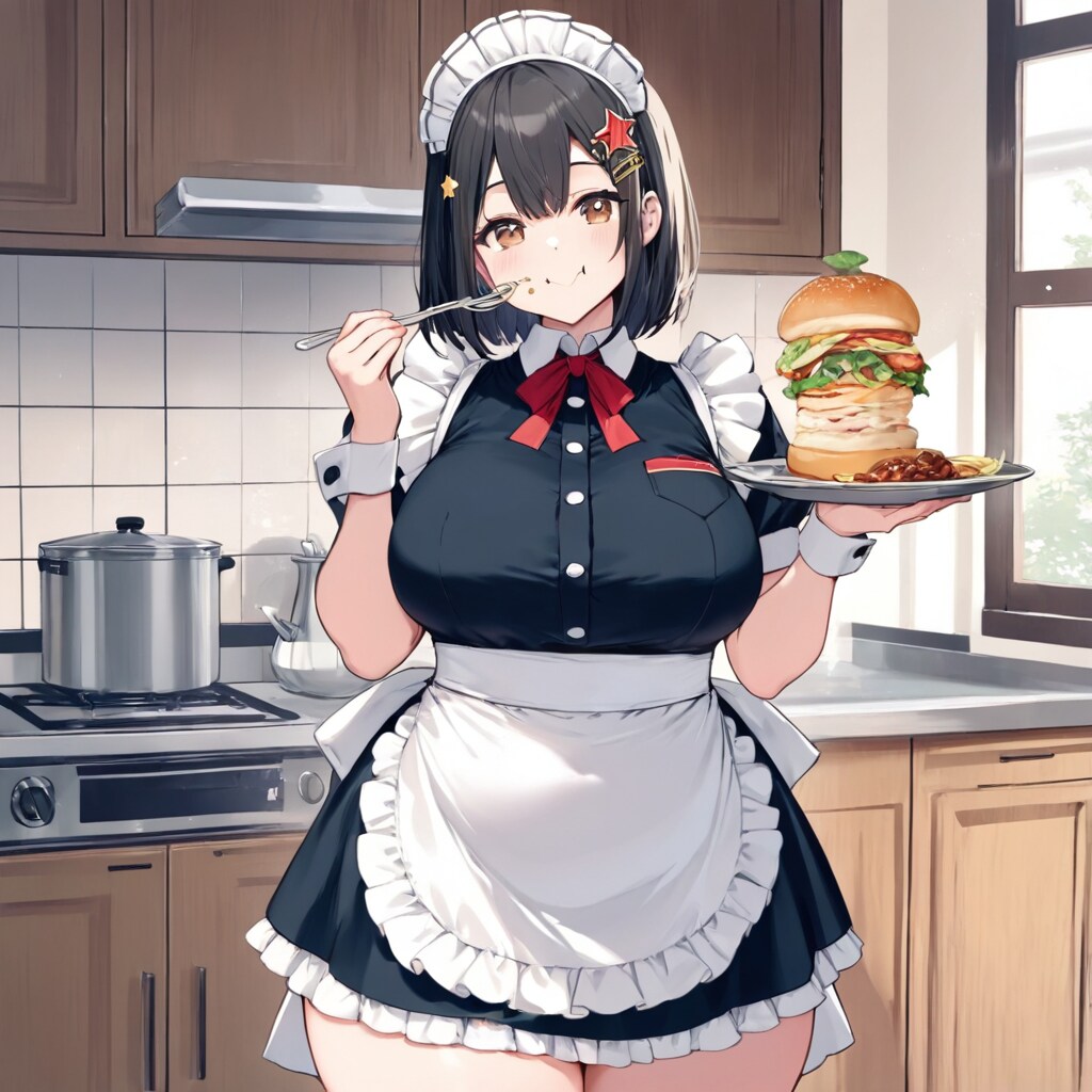 季理華ちゃんメイドになってよく食べた　弾