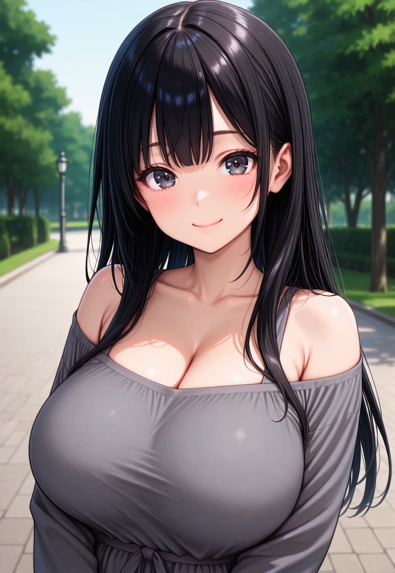 1329（グレーのオフショル）