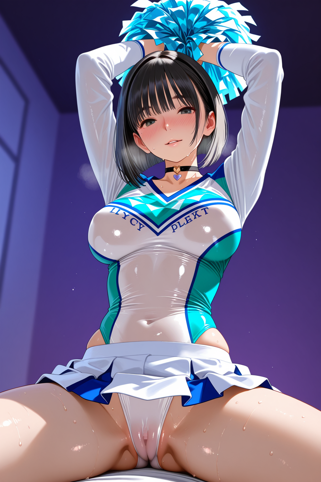 きわどい衣装でダンスするチアリーダーさんたち
