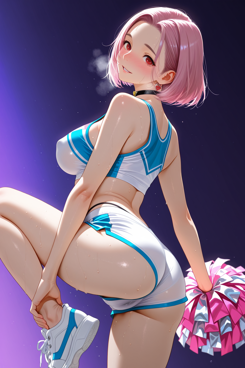 きわどい衣装でダンスするチアリーダーさんたち