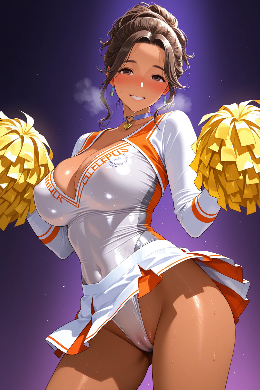 きわどい衣装でダンスするチアリーダーさんたち