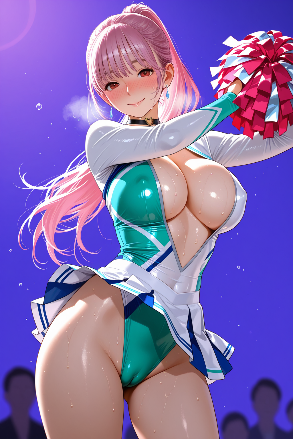きわどい衣装でダンスするチアリーダーさんたち
