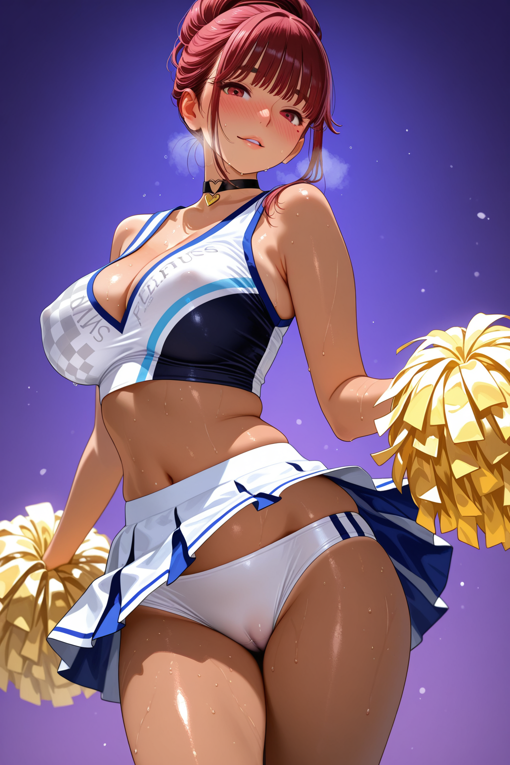 きわどい衣装でダンスするチアリーダーさんたち