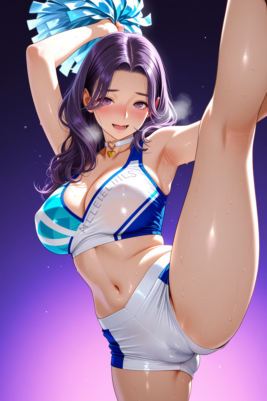 きわどい衣装でダンスするチアリーダーさんたち