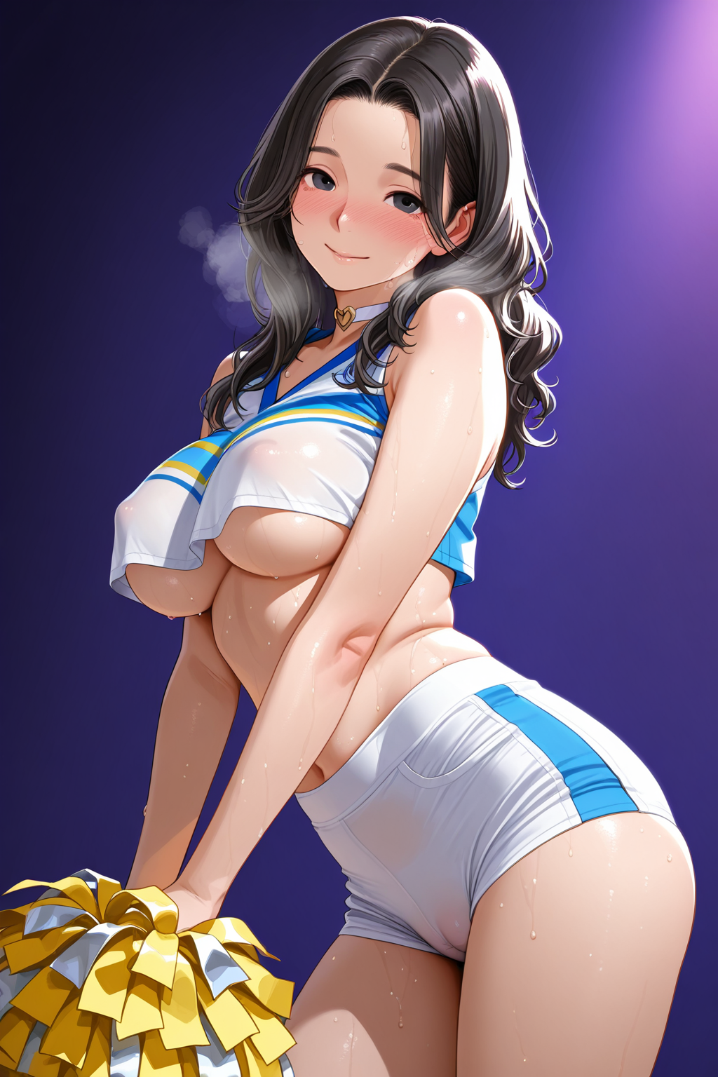 きわどい衣装でダンスするチアリーダーさんたち