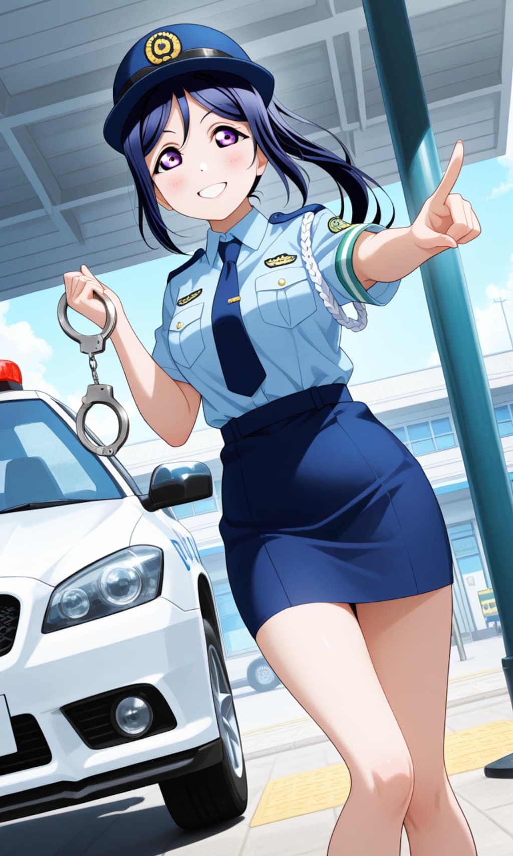 婦人警官姿で逮捕しちゃうぞ果南🚨❤️