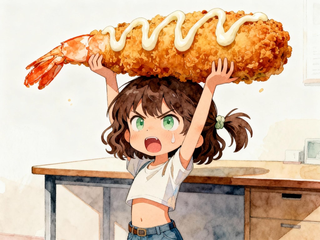 エビフライぶつけんぞ少女