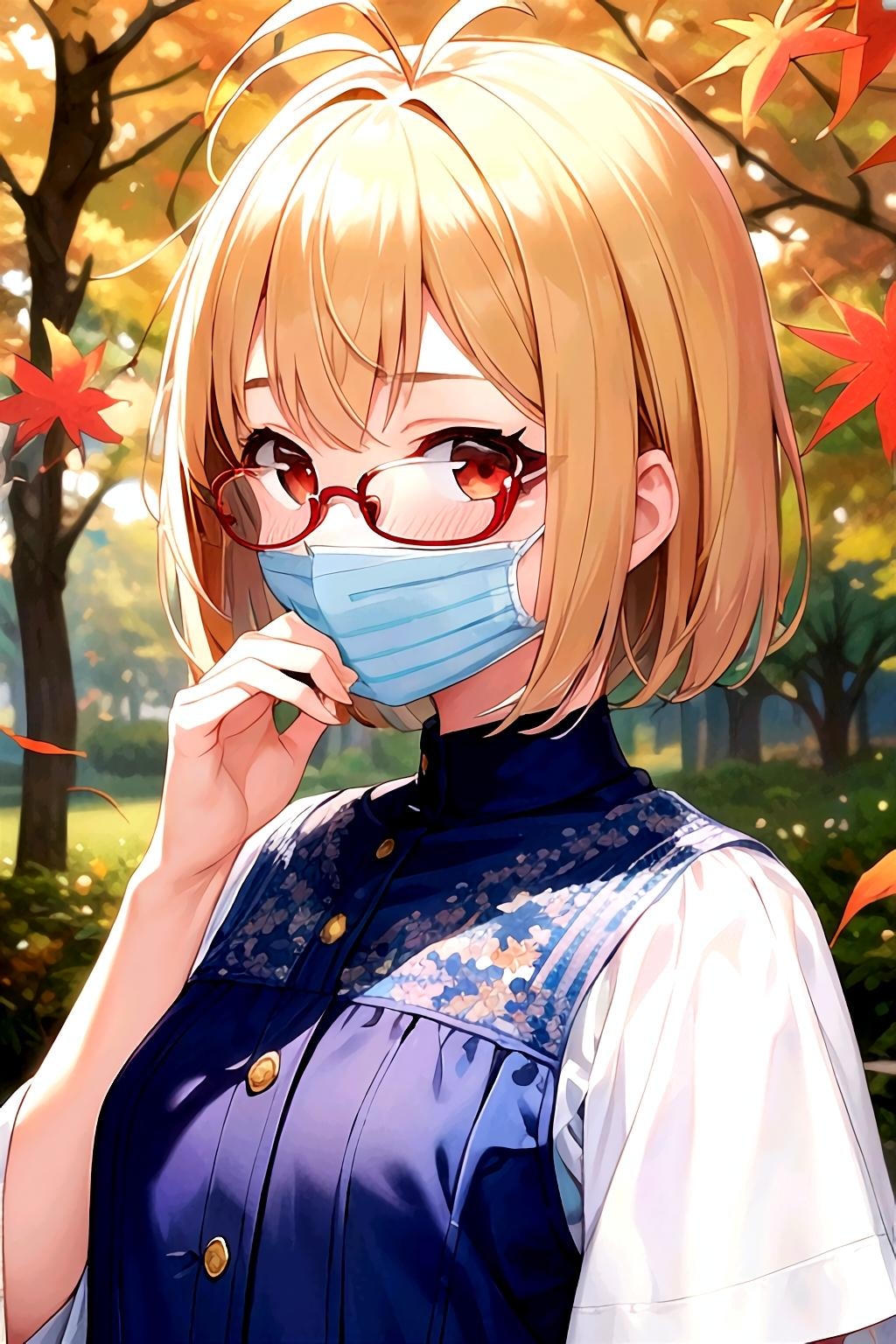 秋だけどナツミのメガネマスク